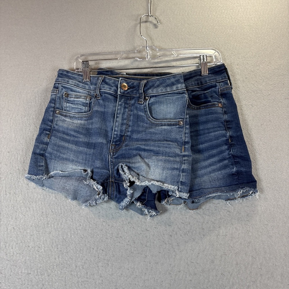 American Eagle Shorts Womens Size 0 Super Stretch Denim Midi‎ Cut Off Lot of 2
